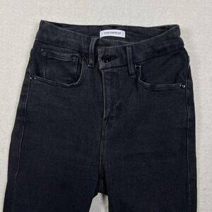 Good American Good Waist Skinny‎ Jeans Womens 00/24 Charcoal Black High Rise